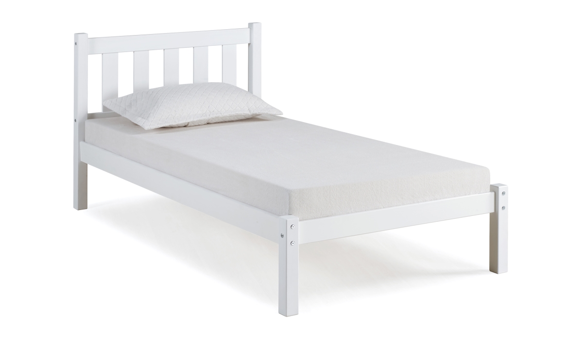 Picture of Alaterre AJPP10WH Poppy Twin Size Wood Platform Bed&#44; White