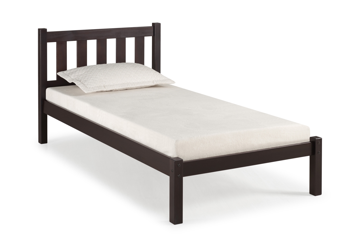 Picture of Alaterre AJPP10P0 Poppy Twin Size Wood Platform Bed&#44; Espresso