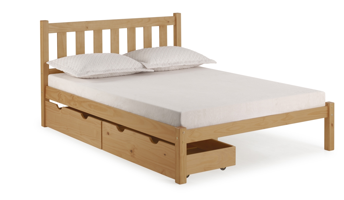 Picture of Alaterre AJPP20CIS Poppy Full Size Wood Platform Bed with Storage Drawers&#44; Cinnamon