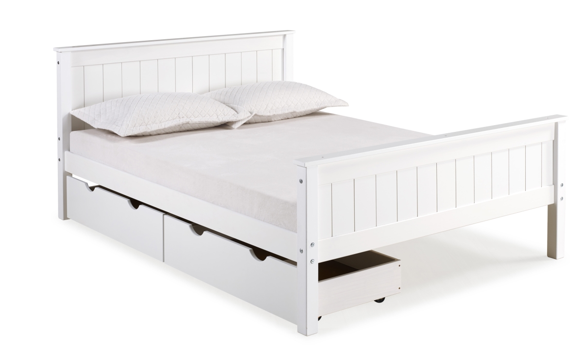 Picture of Alaterre AJHO20WHS Harmony Full Size Wood Platform Bed with Storage Drawers&#44; White