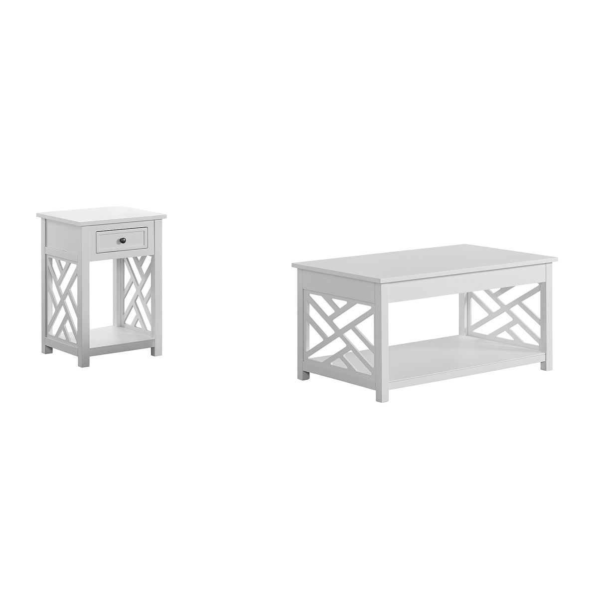 Picture of Alaterre ANCT0114WH 36 in. Coventry Coffee & End Table with Drawer