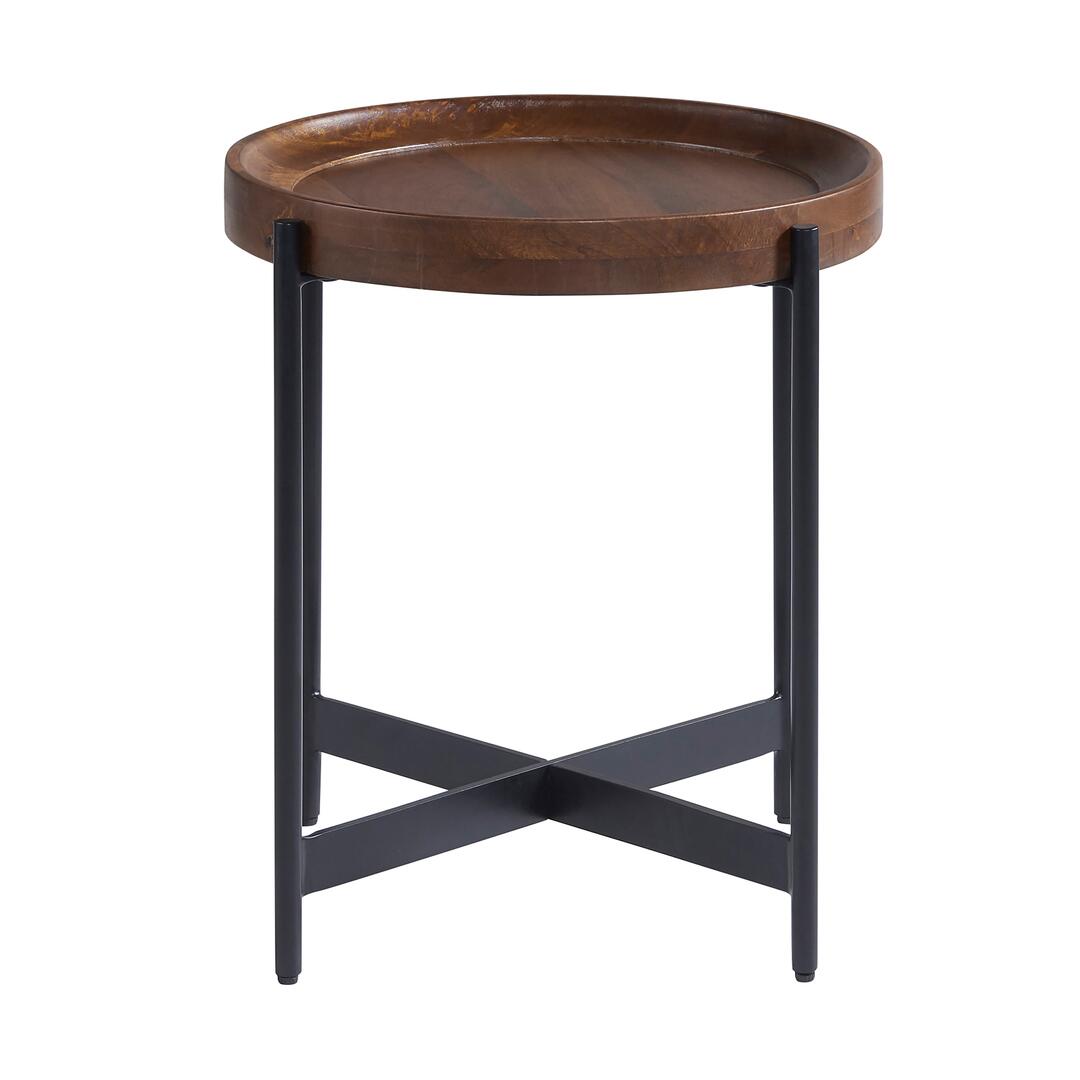 Picture of Alaterre AWBL1868 20 in. Brookline Round End Table&#44; Medium Chestnut