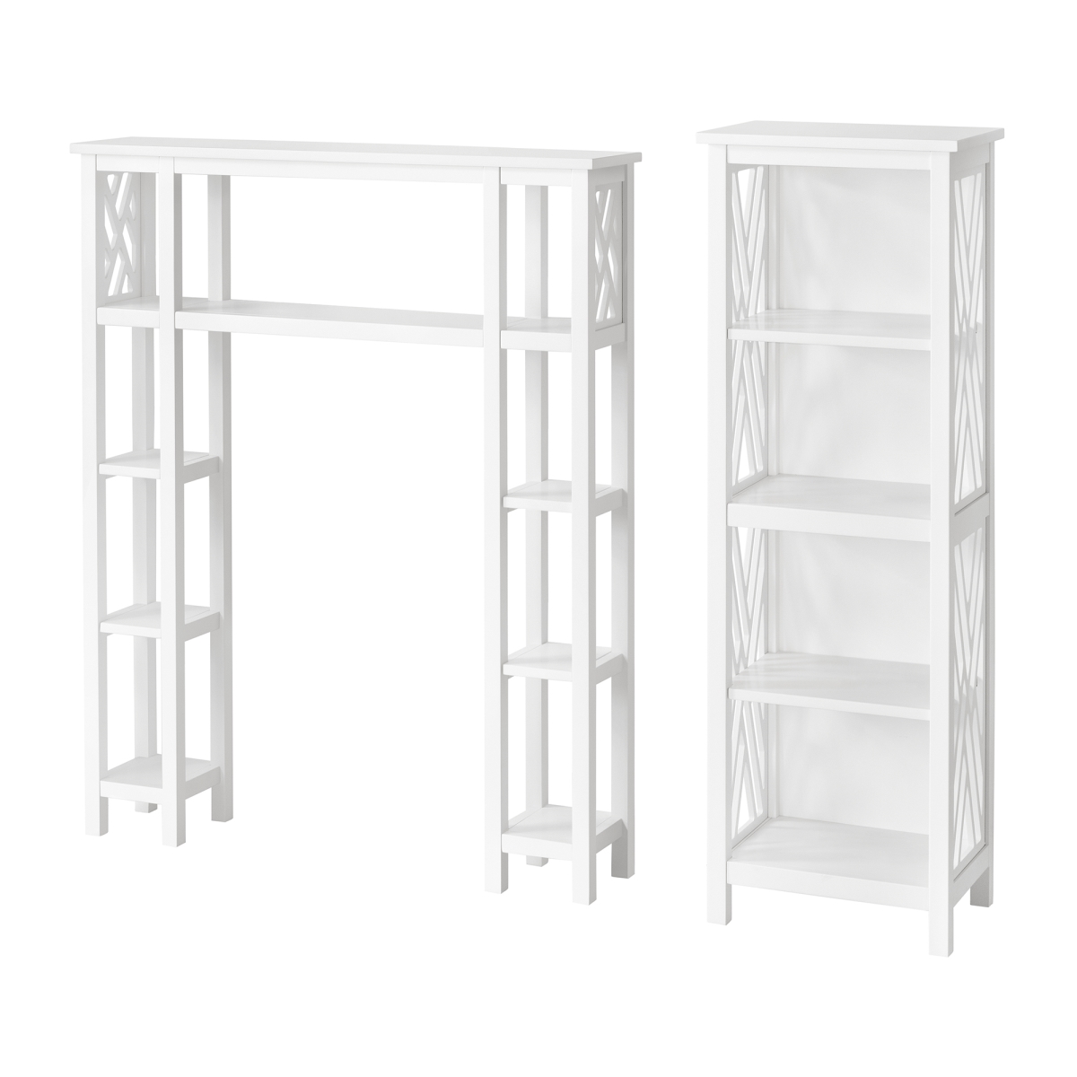 Picture of Alaterre ANCT724WH Coventry Over Toilet Open Shelving Unit with Left & Right Side Shelves&#44; Bath Tall Storage Shelf
