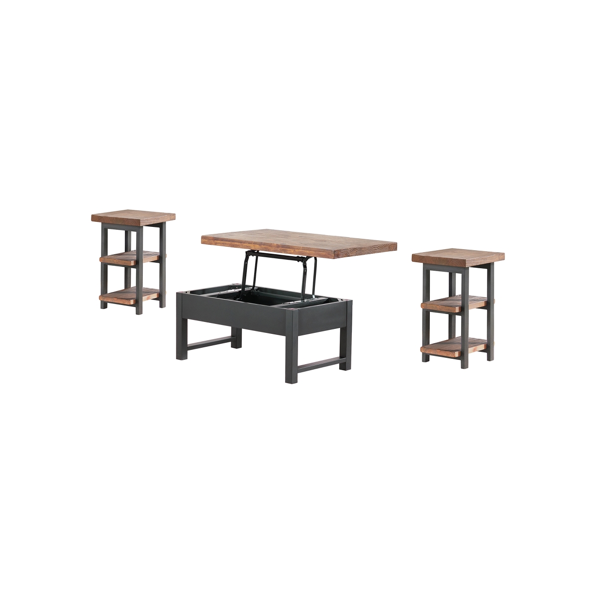 Picture of Alaterre AMBA021120LT 42 in. Pomona Living Room Set with Lift Top Coffee & Two End Tables with Shelves - 3 Piece