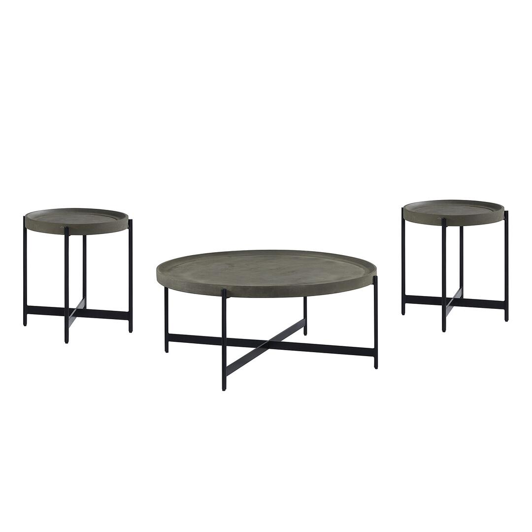 Picture of Alaterre AWBL181842CC Brookline Living Room Set with 42 in. Round Coffee Table & Two 20 in. End Tables - 3 Piece