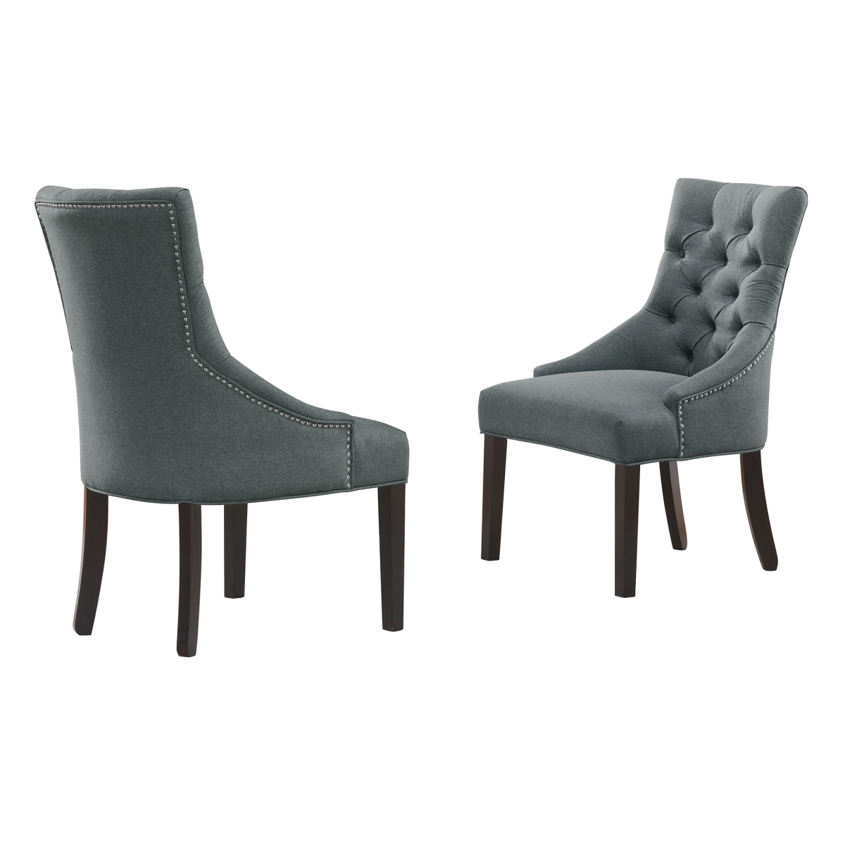 Picture of Alaterre ANHT02FDC Haeys Tufted Upholstered Dining Chairs&#44; Grey - Set of 2