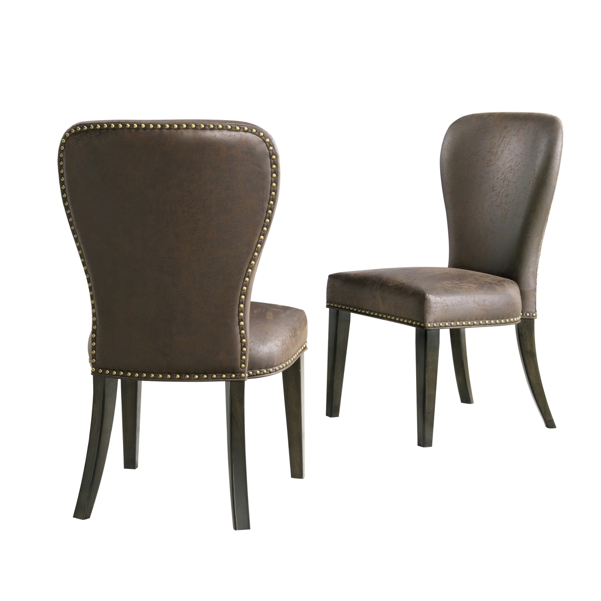 Picture of Alaterre ANSV01PDC Savoy Upholstered Dining Chairs&#44; Espresso - Set of 2