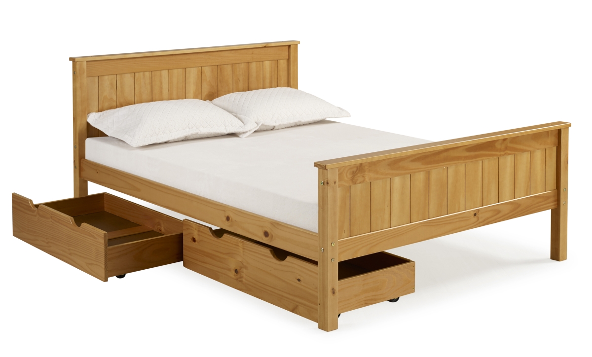Picture of Alaterre AJHO20CIS Harmony Full Wood Platform Bed with Storage Drawers&#44; Cinnamon