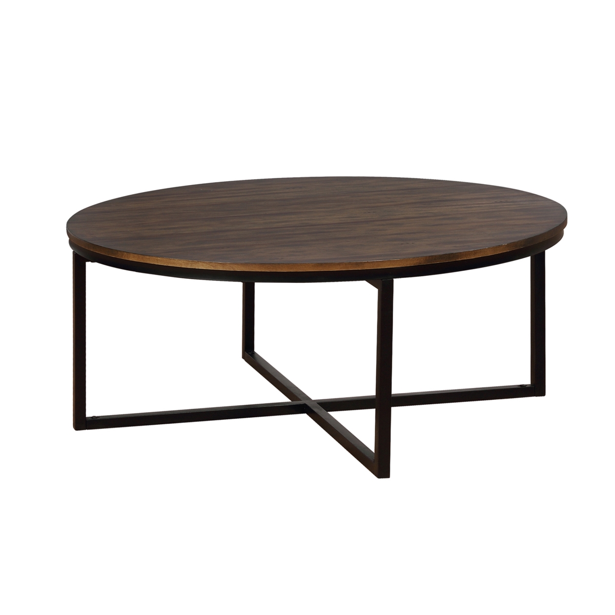 Picture of Alaterre ANAR1275A 42 in. Arcadia Acacia Wood Round Coffee Table&#44; Antiqued Mocha