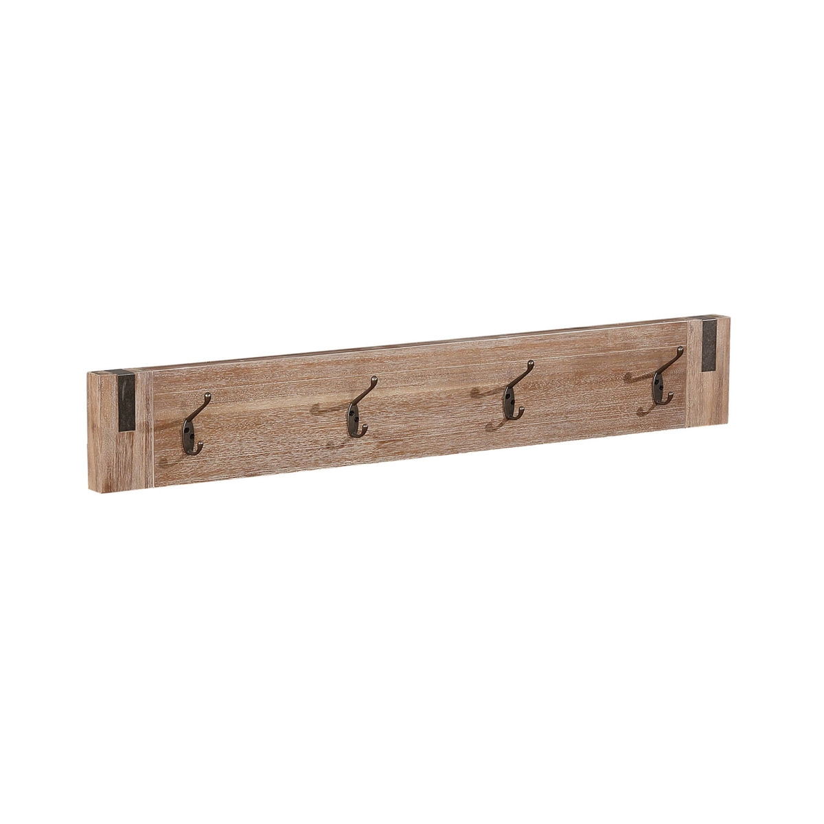 Picture of Alaterre ANWO2926 Woodstock Acacia Wood with Metal Inset Coat Hook, Brushed Driftwood