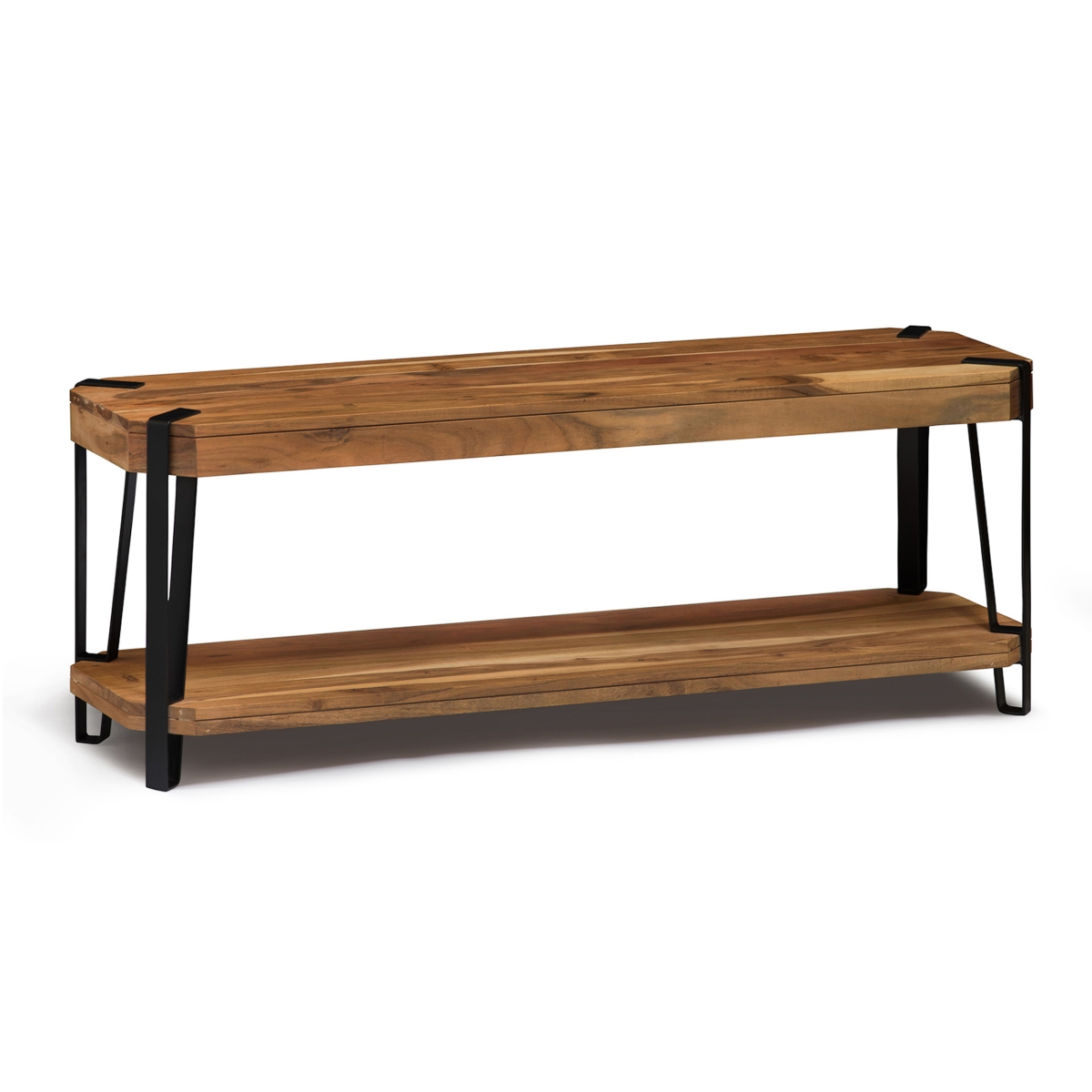 Picture of Alaterre AWCC0420 48 in. Ryegate Natural Live Edge Solid Wood Metal Bench&#44; Natural