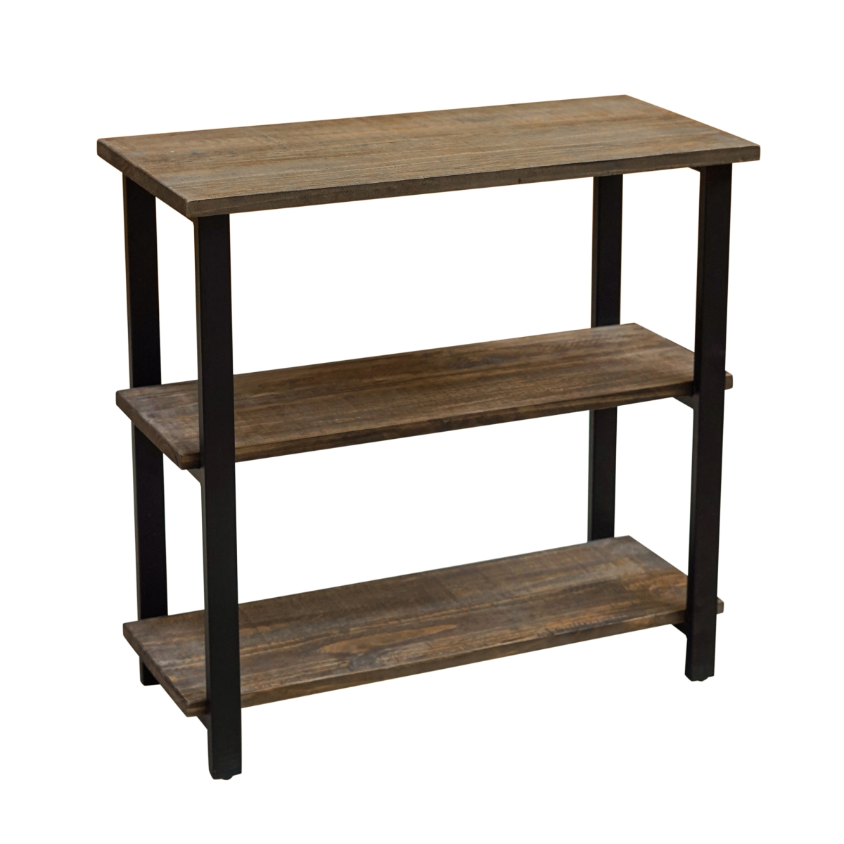 Picture of Alaterre AMBA1420 31 in. Pomona 2-Shelf Metal & Solid Wood Under-Window Bookcase