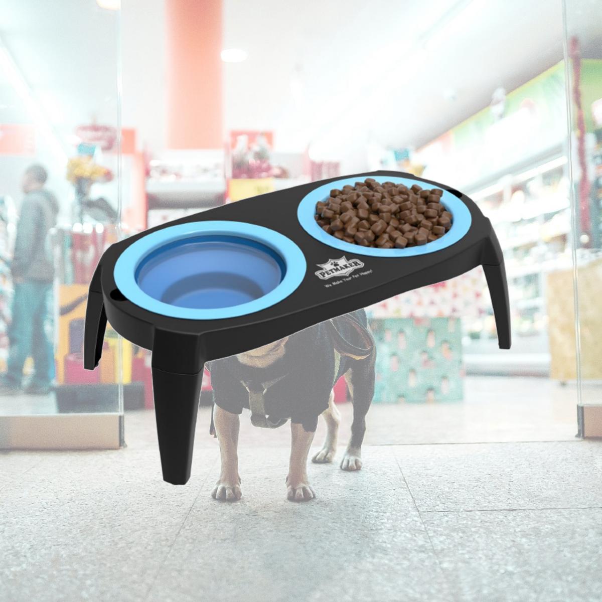 Picture of Petmaker 80-PET6095 Elevated Pet Bowls with Non Slip Stand for Dogs and Cats, Blue