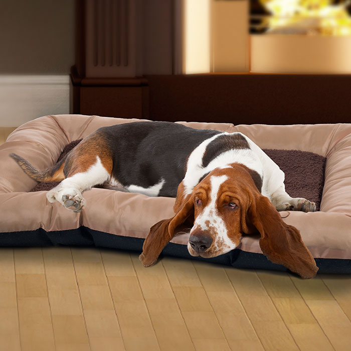 Picture of Petmaker 80-PET5049 43 x 29 x 3.5 in. Plush Cozy Pet Bed, Tan