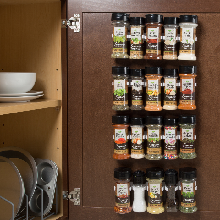 Picture of Lavish Home 83-42 Spice Rack Organizer with Cabinet Gripper Clip Strips