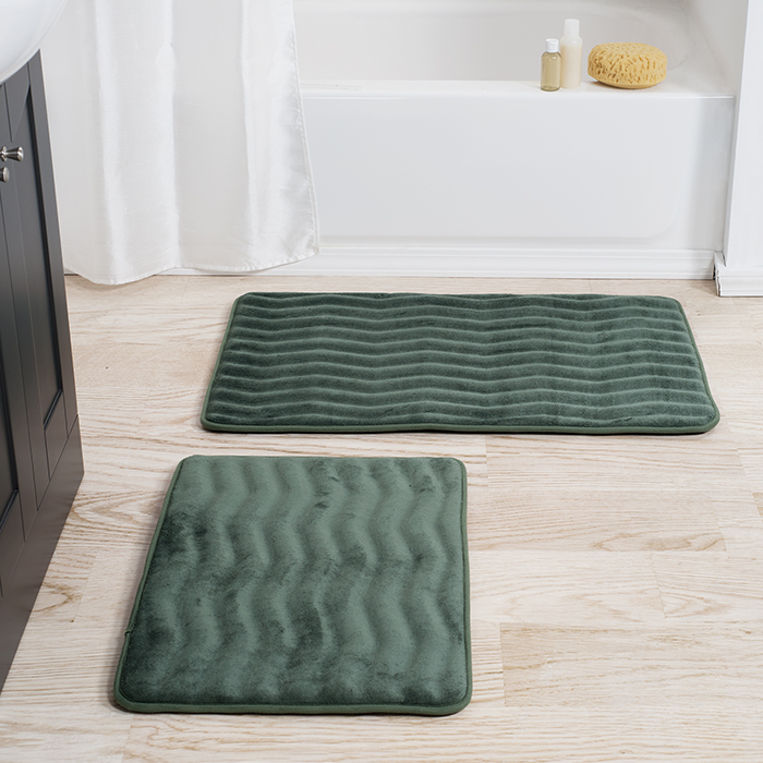 Picture of Lavish Home 67-10-G 2 Piece Memory Foam Bath Mat Set&#44; Green