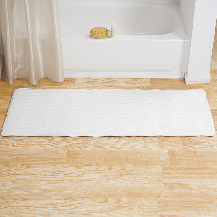 Picture of Lavish Home 67-11-W 24 x 60 in. Extra Long Memory Foam Bath Mat&#44; White