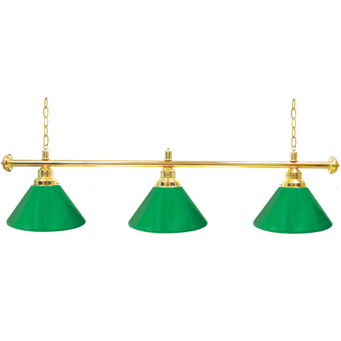 Picture of Trademark Global 603G-GRN 60 in. Premium 3 Shade Billiard Lamp - Green&#44; Gold