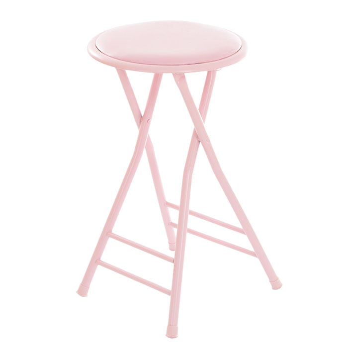Picture of Trademark Global 82-0827P 24 x 14.5 in. Home Collection Cushioned Folding Stool - Pink