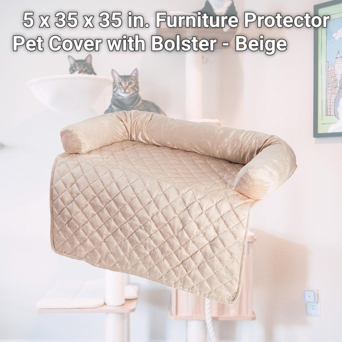 Picture of Petmaker 80-PET5063-LXL-BEIGE 5 x 35 x 35 in. Furniture Protector Pet Cover with Bolster - Beige