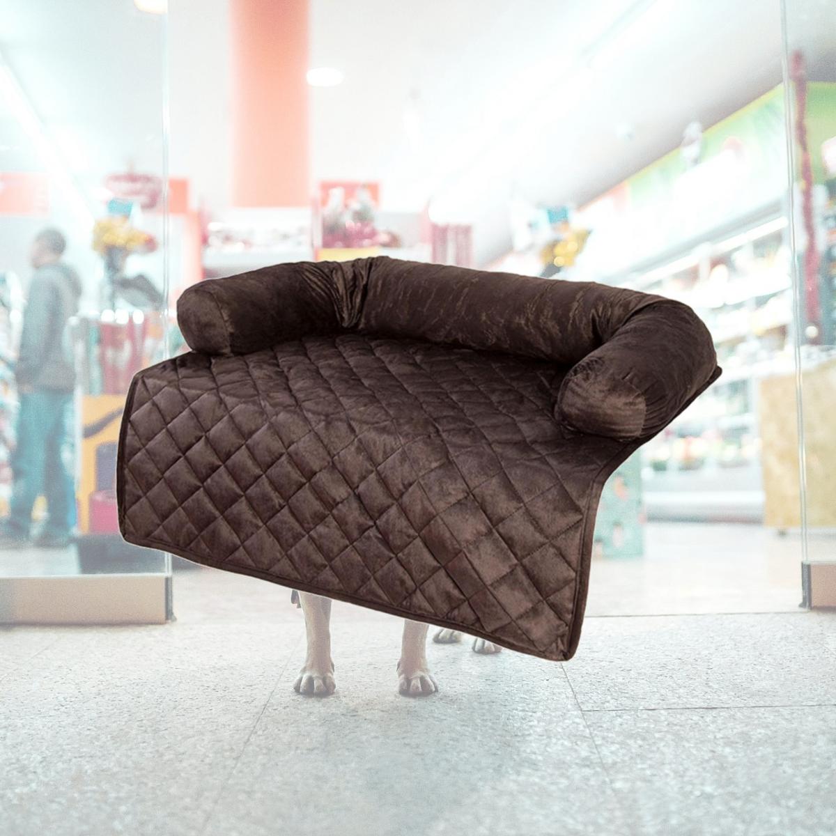 Picture of Petmaker 80-PET5063-SM-BROWN 5 x 30.5 x 30 in. Furniture Protector Pet Cover with Bolster - Brown
