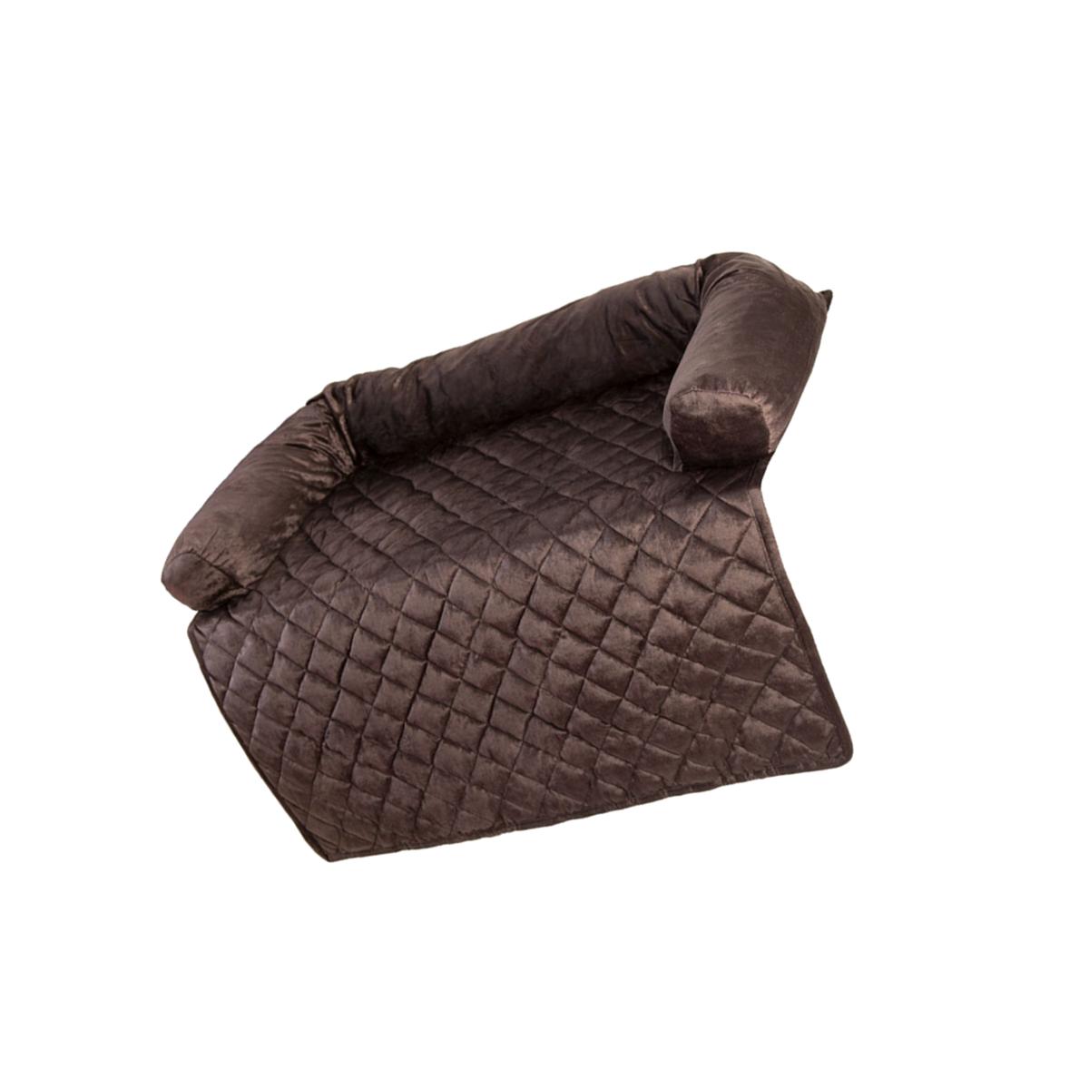 Picture of Petmaker 80-PET5063-LXL-BROWN 5 x 35 x 35 in. Furniture Protector Pet Cover with Bolster - Brown