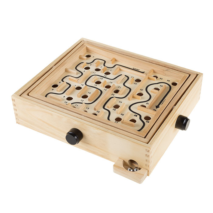 80-HJC93019B Labyrinth Wooden Maze Game
