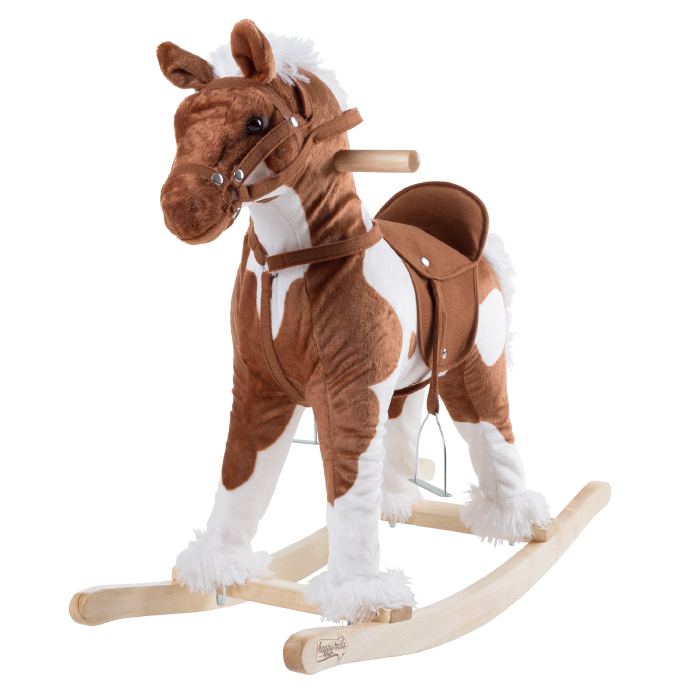 Picture of Happy Trails 80-BF857 Rocking Horse Plush Animal on Wooden Rockers - Clydesdale