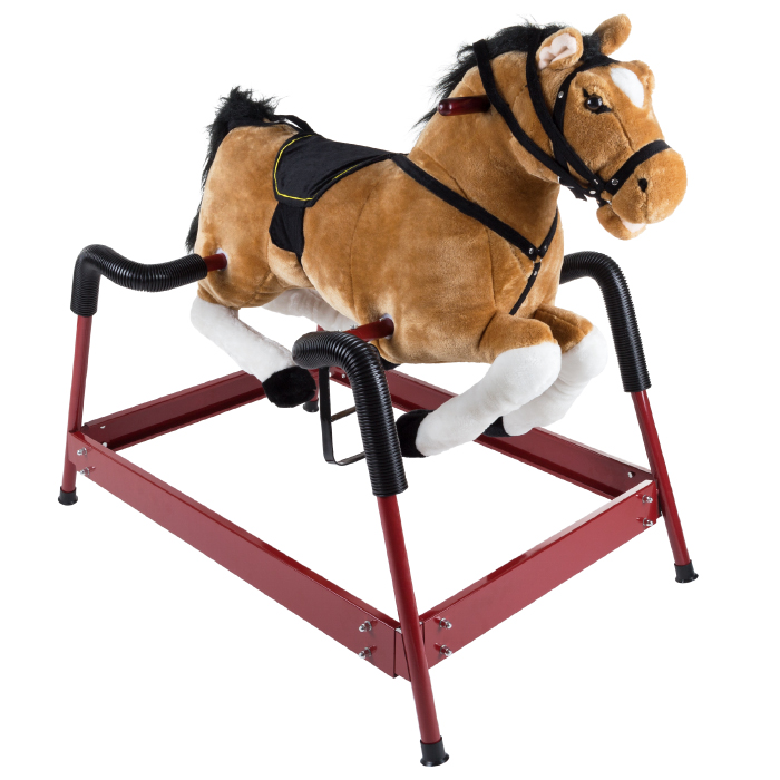 Picture of Happy Trails 80-BF034 Spring Rocking Horse Plush Ride on Toy - Brown