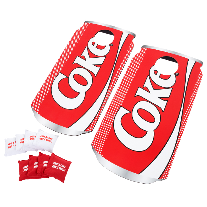 Picture of Hey Play 80-BBT09-COKEPOP Coca Cola Cornhole Outdoor Game Set