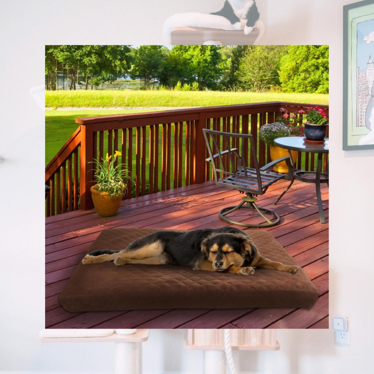Picture of Petmaker 80-PET6080 44 x 35 in. Waterproof Memory Foam Pet Bed - Brown