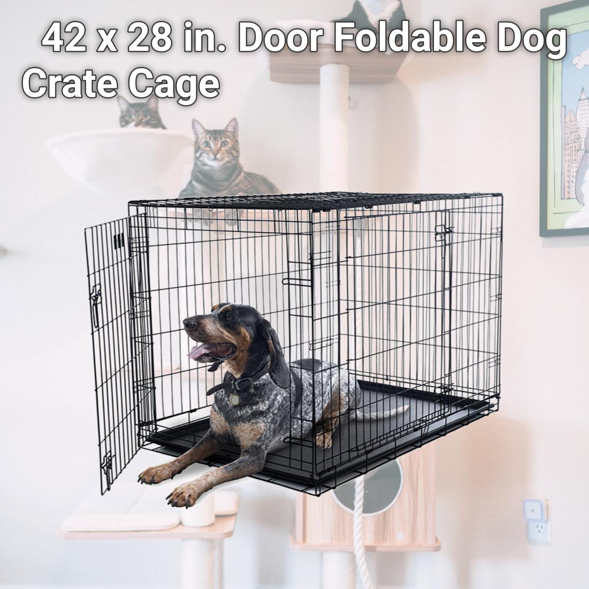 Picture of Petmaker 80-421501 42 x 28 in. Door Foldable Dog Crate Cage