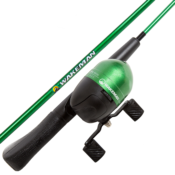 Picture of Wakeman 80-FSH1000 Spincast Fishing Pole & Gear for Fishing Rod-Reel Combo with Tackle Set&#44; Green