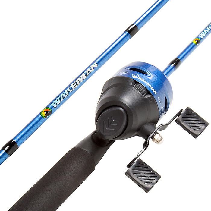 Picture of Wakeman 80-FSH2000 Spincast Fishing Gear Rod & Reel Combo for Bass-Trout Fishing&#44; Blue