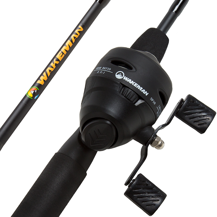 Picture of Wakeman 80-FSH2003 Spincast Fishing Gear Rod & Reel Combo for Bass-Trout Fishing&#44; Black