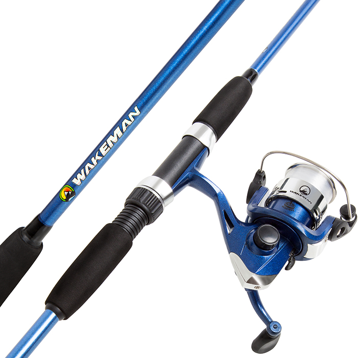 Picture of Wakeman 80-FSH2004 Spincast Fishing Gear Rod & Reel Combo for Bass-Trout Fishing&#44; Blue