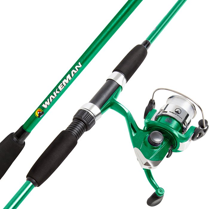 Picture of Wakeman 80-FSH2005 Spincast Fishing Gear Rod & Reel Combo for Bass-Trout Fishing&#44; Green