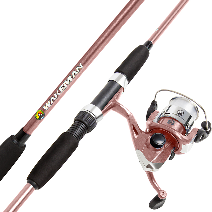 Picture of Wakeman 80-FSH2006 Spincast Fishing Gear Rod & Reel Combo for Bass-Trout Fishing&#44; Pink