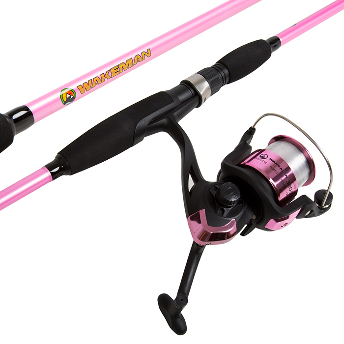 Picture of Wakeman 80-FSH3002 Spincast Fishing Gear Rod & Reel Combo for Bass-Trout Fishing&#44; Pink