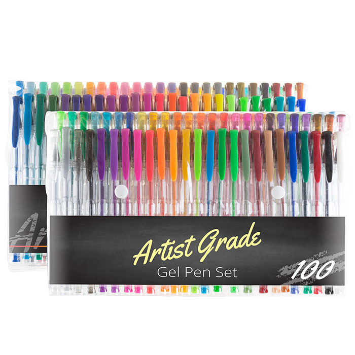 Picture of Artist Grade 55-PEN1004 Color Gel Pen Set - 100 Count