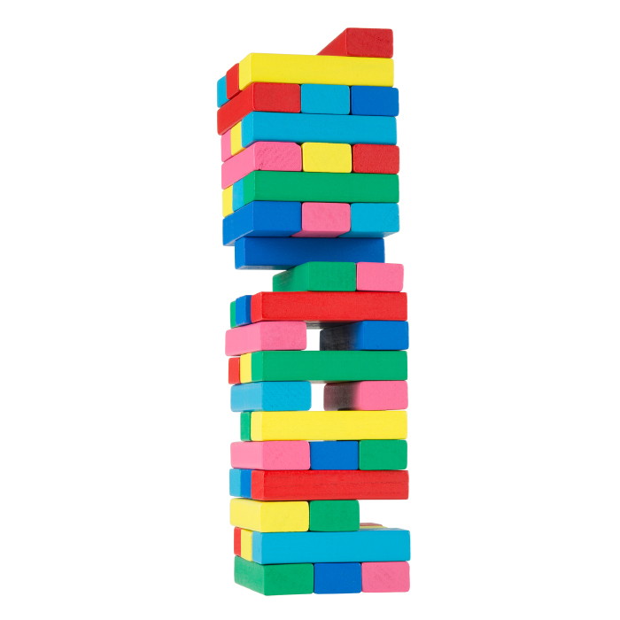 Picture of Hey Play 80-JGG105 Classic Wooden Blocks Stacking Game