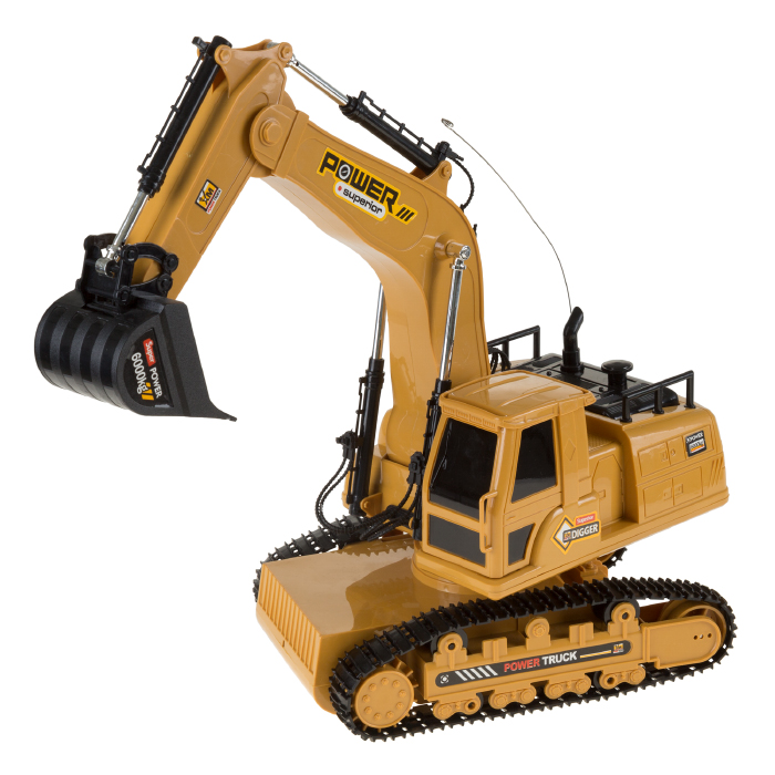 Picture of Hey Play 80-HM672152 Remote Control Tractor Excavator Construction Toy