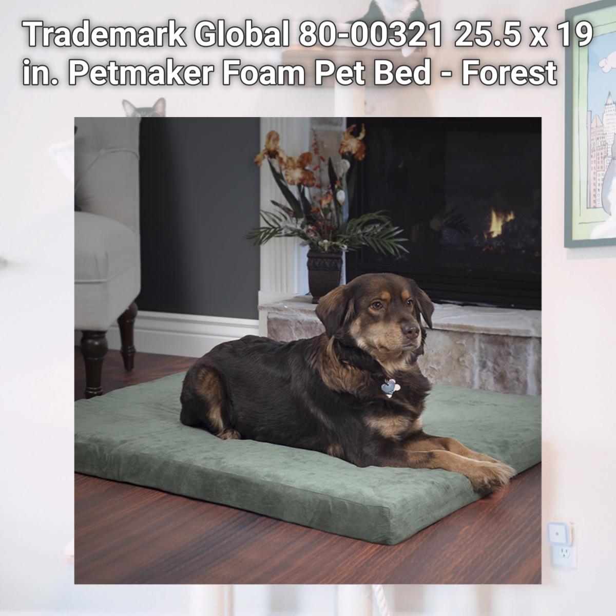 Picture of Trademark Global 80-00321 25.5 x 19 in. Petmaker Foam Pet Bed - Forest