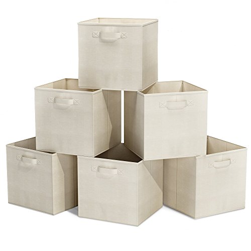 Picture of Eveready HC-2202 Fabric Storage Basket Cubes Bins Drawers Closet Organizer - Beige