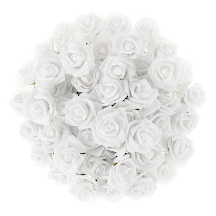 Picture of Pure Garden 50-LG1022 Artificial Roses with Stems-Real Touch Fake Flowers - White