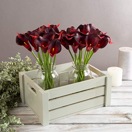 Picture of Pure Garden 50-LG1029 Artificial Calla-Lily with Stems Real Touch Fake Flower - Brick Red - 24 Piece