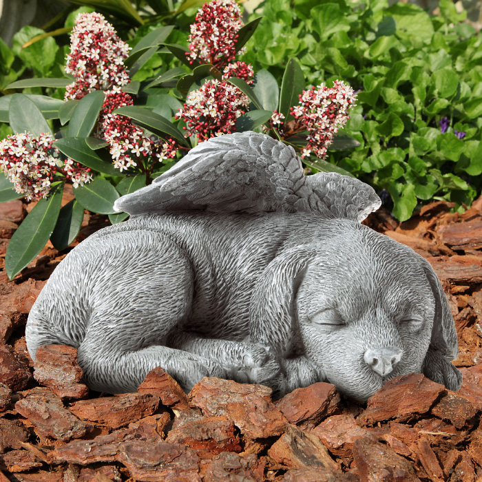 Pet Memorial Statue-Sleeping Angel Dog Remembrance Keepsake Sculpture -  StandAlone, ST2008709