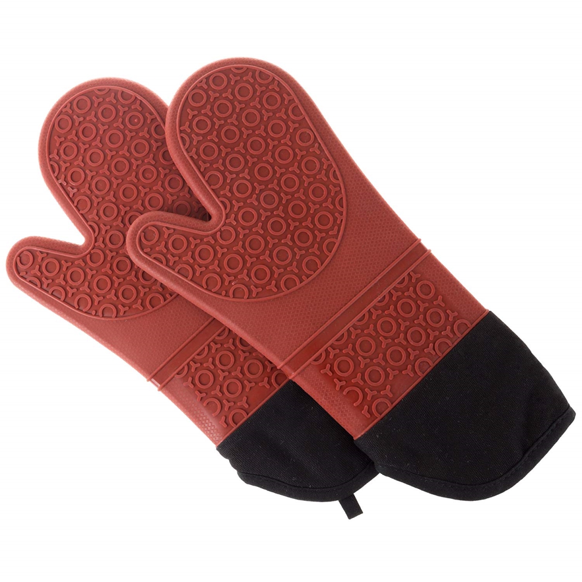 Picture of Bedford Home 69A-64438 Silicone Oven Mitts - Dark Red