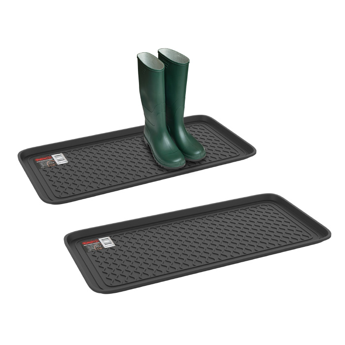 Picture of Stalwart 75-ST6102 All Weather Boot Tray, Black - Set of 2