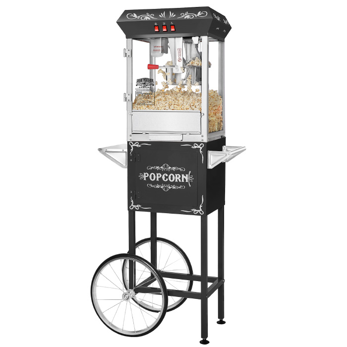 Picture of Great Northern Popcorn 83-DT5653 6127 Black GNP-800 All-Star Popcorn Popper Machine & Cart - 8 oz